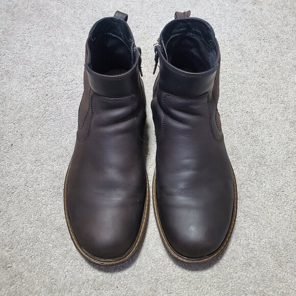 ECCO Turn GTX Chelsea Boots Gore-Tex Waterproof Leather Zip Brown Mens 44EU 10US - Picture 2 of 13